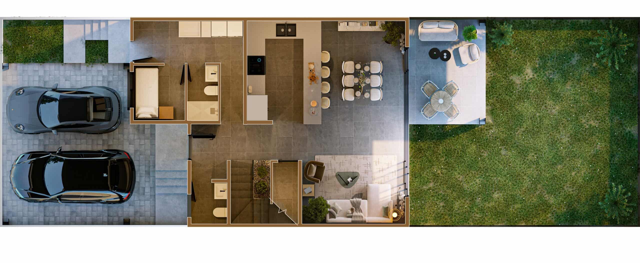 Distribución Townhouse Olivos